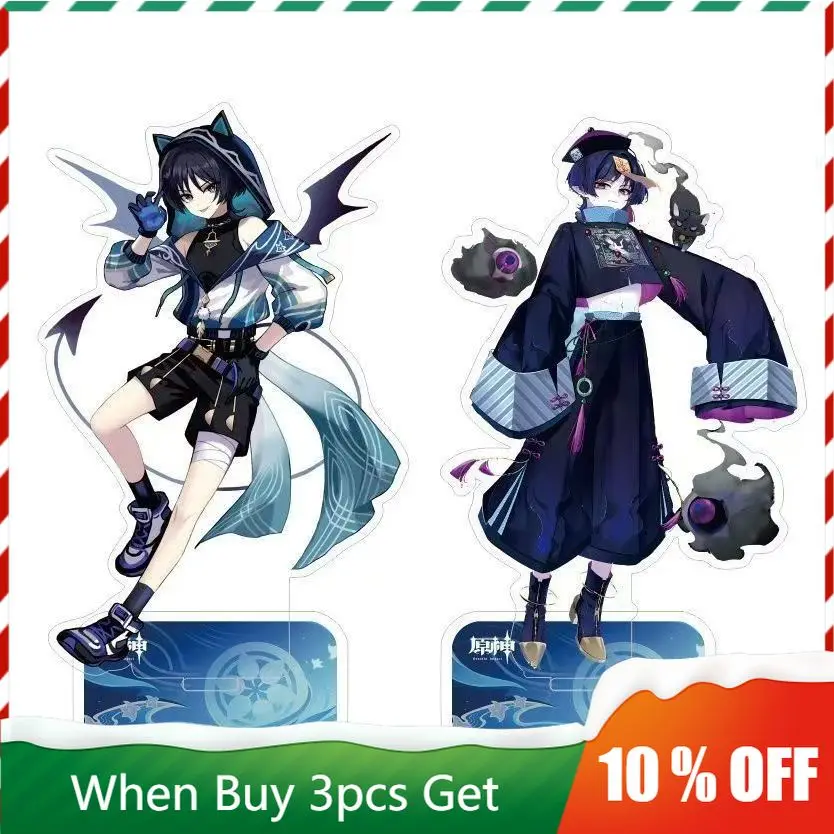 

16cm Genshin Impact Game Peripherals Demon Style Wanderer Figurine Acrylic Stand Zombie-themed Wanderer Standing Plate Toys Gift