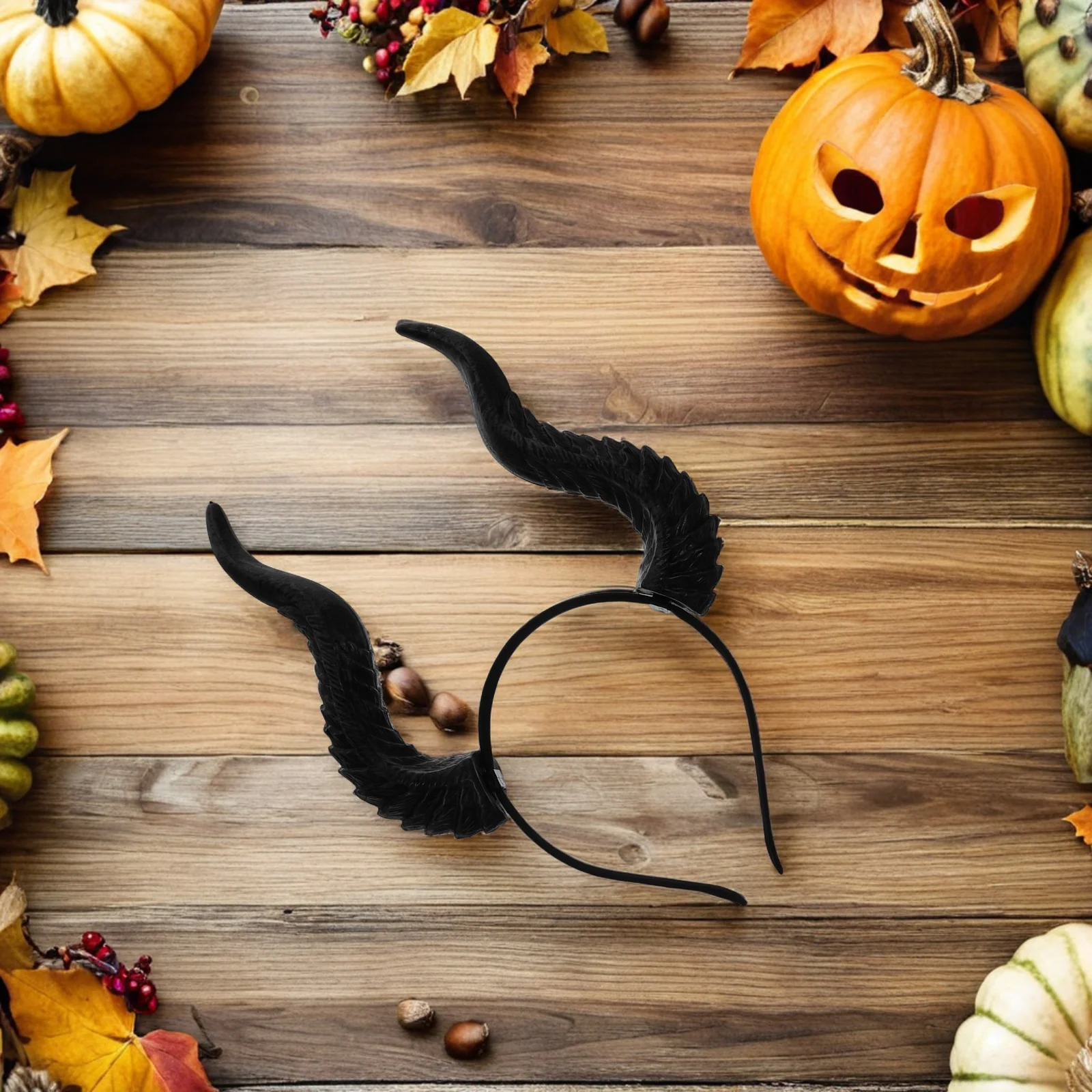 

1pcs Demon Horns Headband Adjustable Resin Halloween Costume Cosplay Party Fancy Dress Accessory Universal Fit Horn Hair Hoop