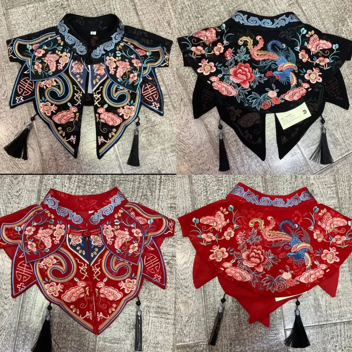 

Heavy Industry Embroidery Chinese Style Standing Collar Tassel National Style Shoulderette Designer False Tops Inwrought Wraps