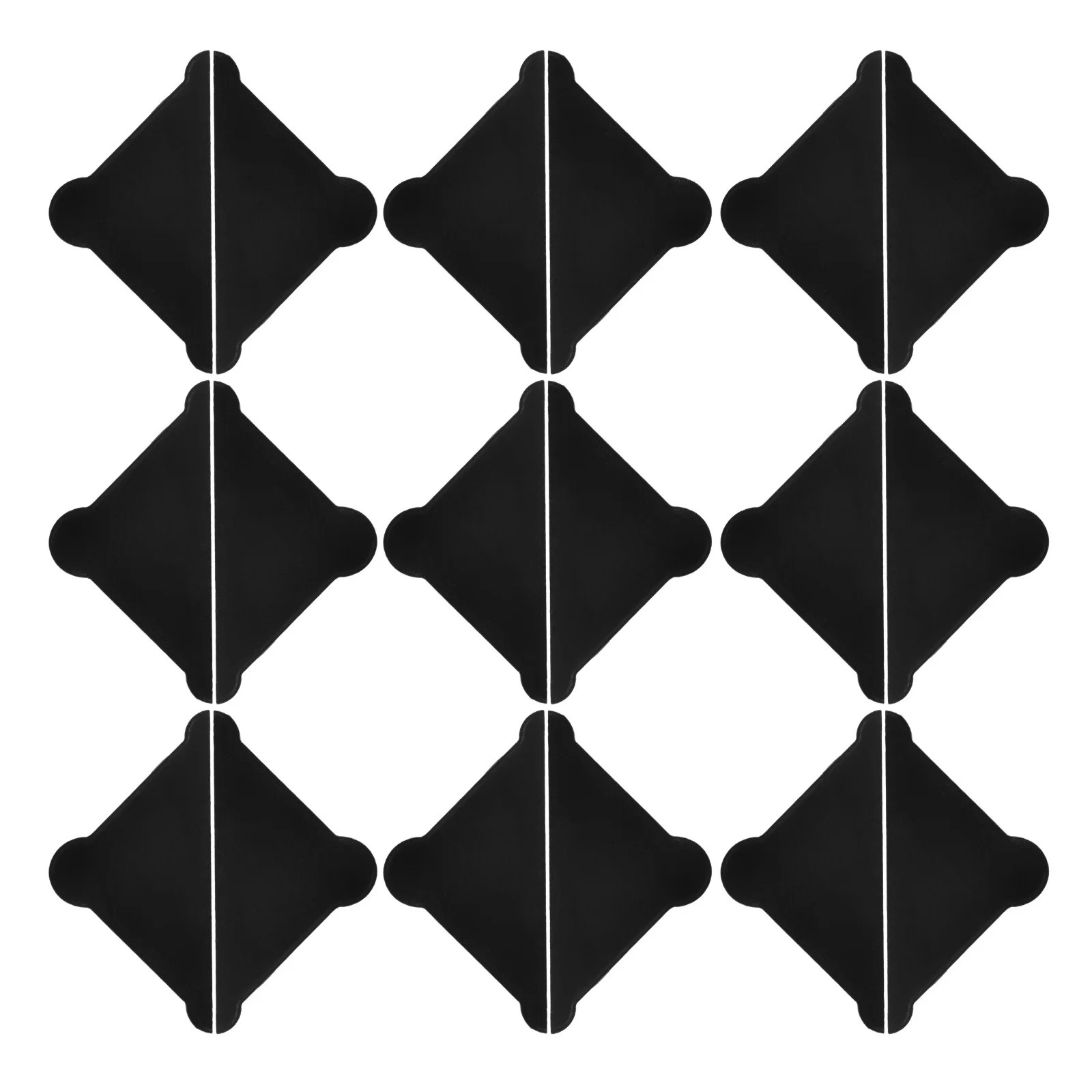 100pcs Corner Protectors Triangle Plastic Edge Guards For Glass Sheets Mirror Tempered Glass Protection Bumper Cover Shield Trim