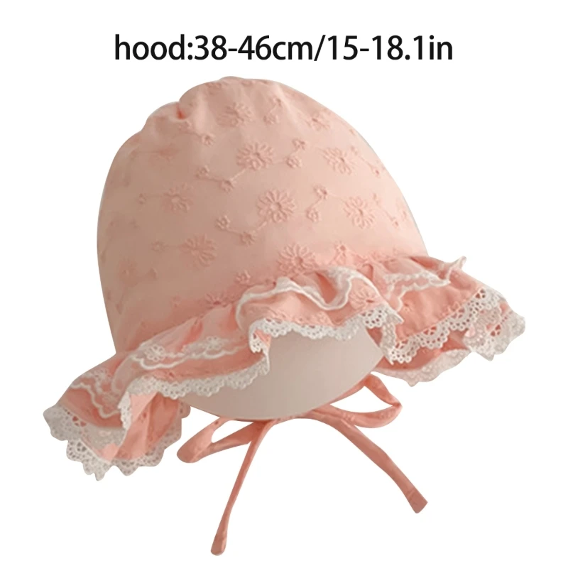 Gorro princesa para niños pequeños, gorro gorro encaje para bebés, gorros algodón