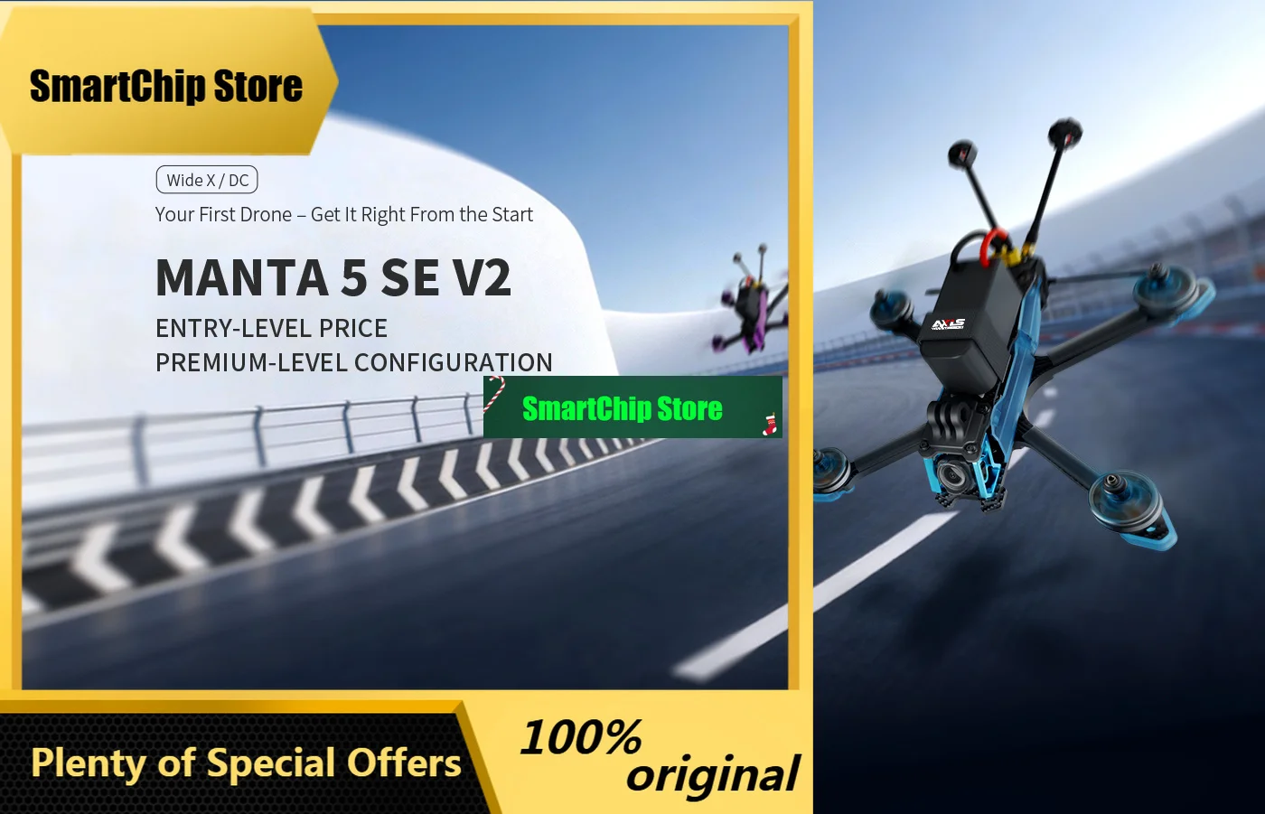 SmCpAxisflying Manta 5 SE V2 Squashed-X / DC For O4 Lite / O4 Pro / Analog