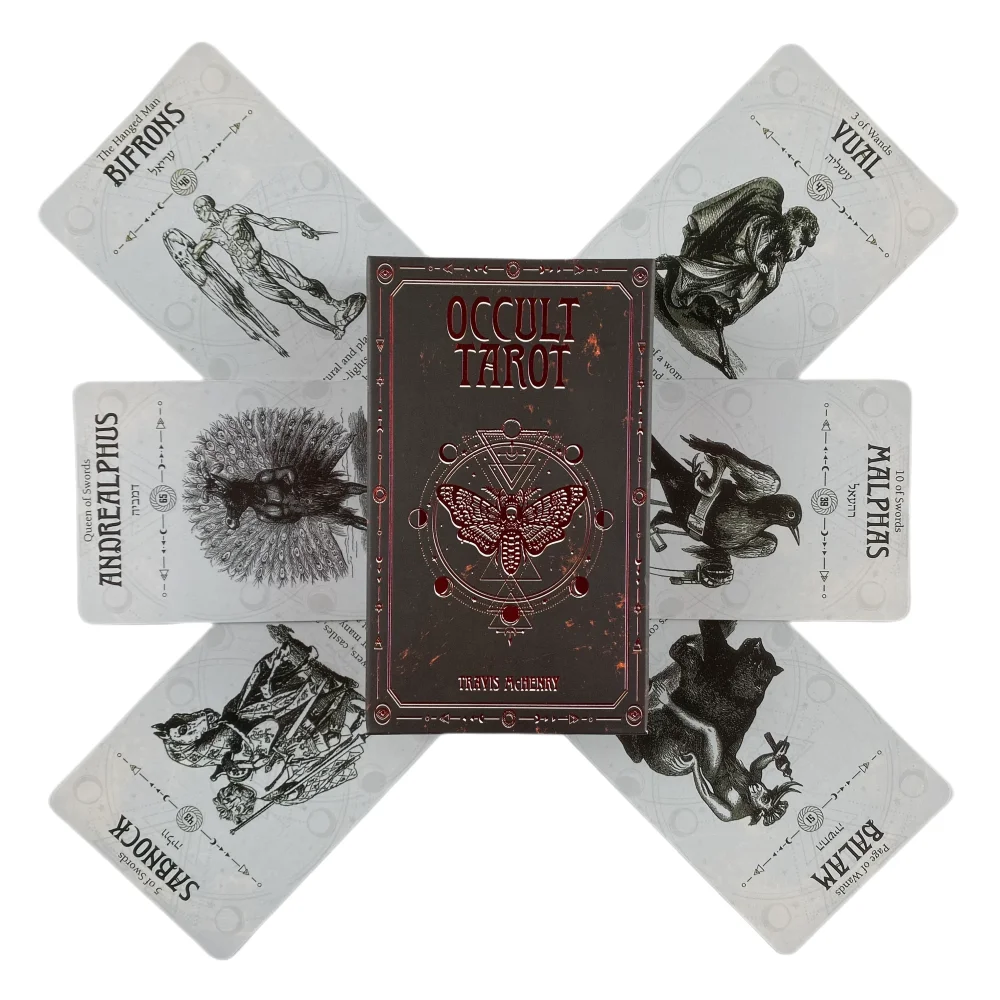 NUEVO Juego de Cartas del Tarot Oculto, un Mazo de 78 Cartas del Oráculo, Cartas de Juego para Fiestas Familiares, Cartas del Grimoire Mágico Antiguo de Salomón