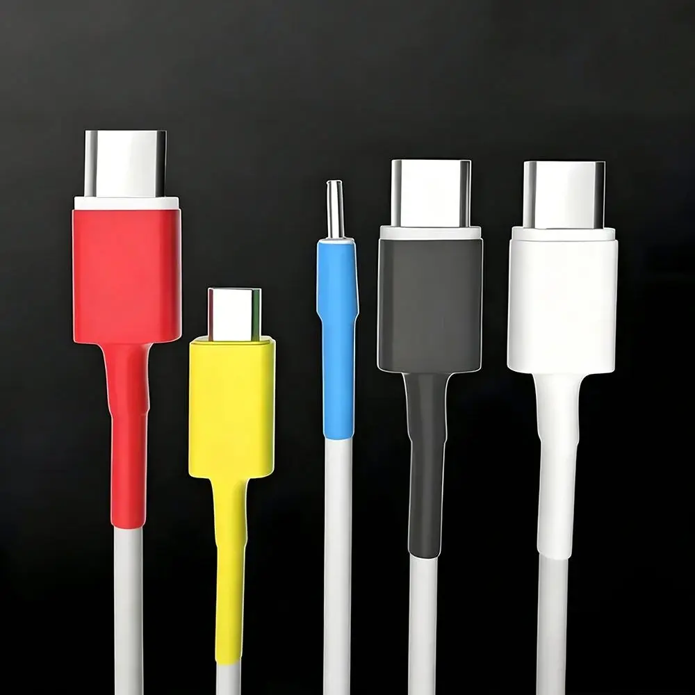 10Pcs Waterproof Charging Cable Sleeve USB Cable Protector Flexible Cable Repair Tube Wear Resistant Heat Shrink Tubing