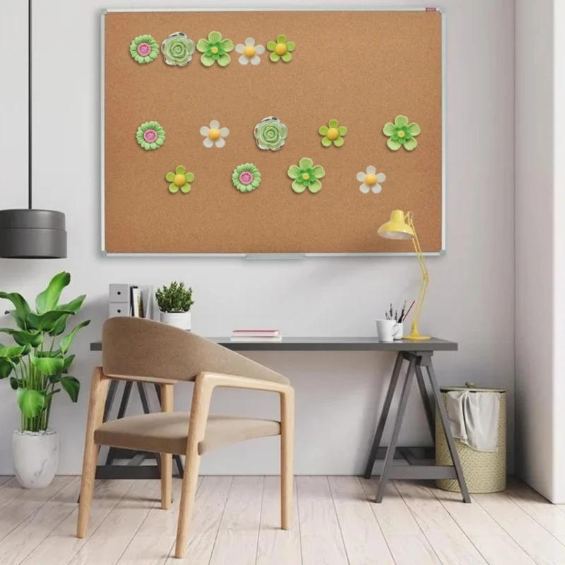 

A1W1 Stylish Flower Push Pins Resign Pins set for Home Office Corkboard & Map Pinning