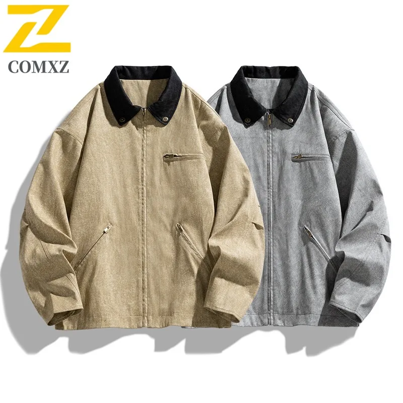 

COMXZ ветровка, классическая высококачественная куртка для работы на открытом воздухе, кемпинговые куртки, ветрозащитный универсальный дорожный плащ, мужская одежда