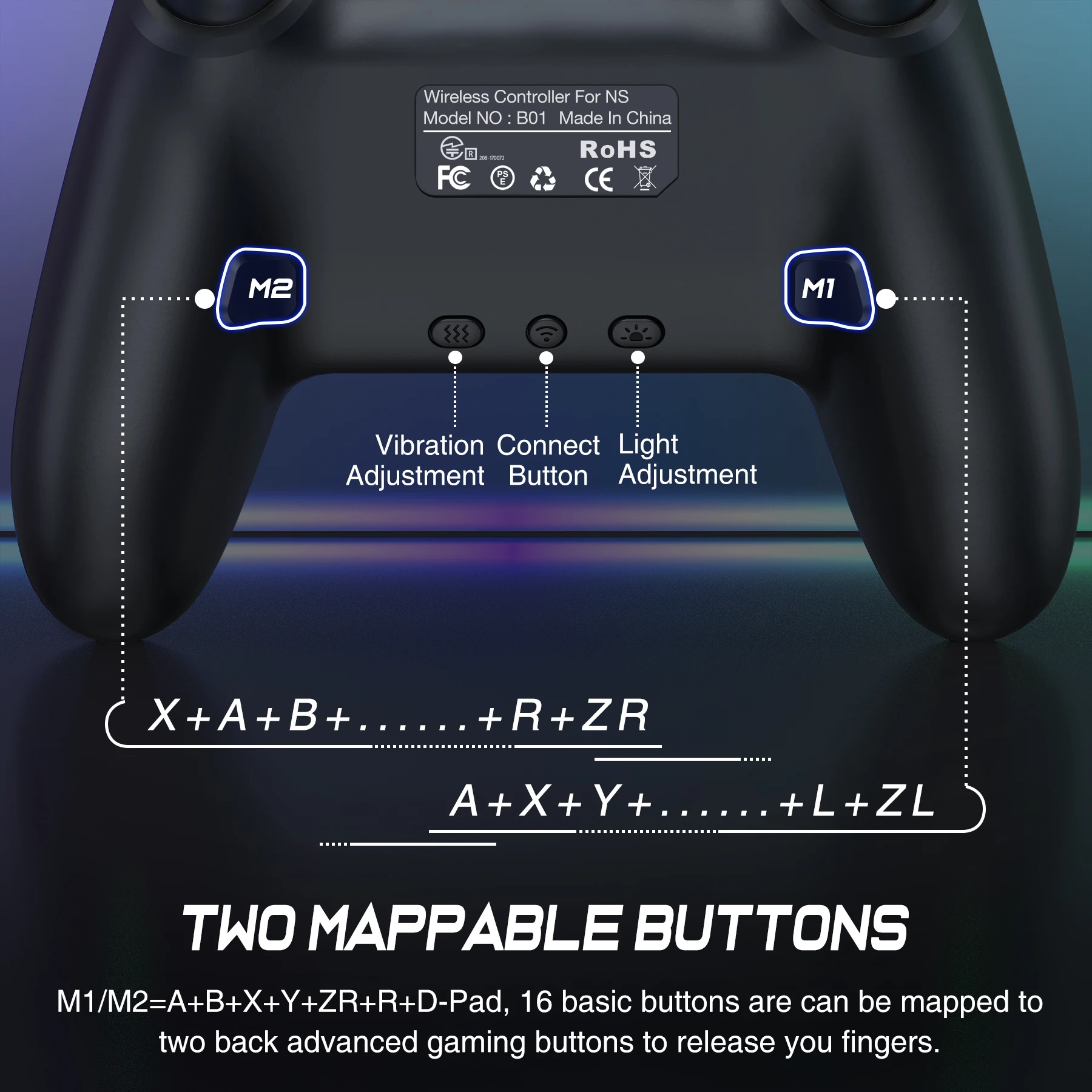 Dinofire Switch 2 وحدة تحكم لاسلكية للتبديل/التبديل OLED/ Lite/Android/IOS/PC Gamepads عصا التحكم متعددة الوظائف