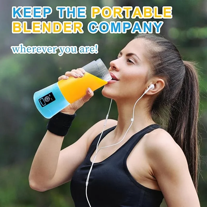 Wireless Portable Juicer USB Rechargeable 380ml Suitable for Blending Vegetables and Fruits Convenient for Office Fitness Use