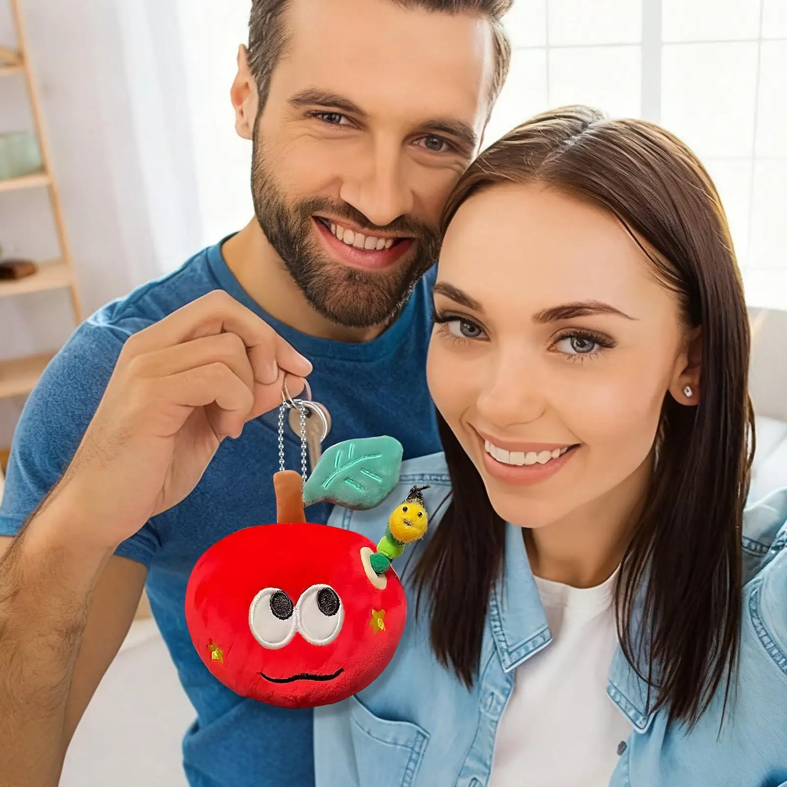 Plush Doll Built-in Small Animal Fruit Shape Doll Toy Stuffed Ornament Kids Adults Home Travel School Desk Purse Wallet Backpack