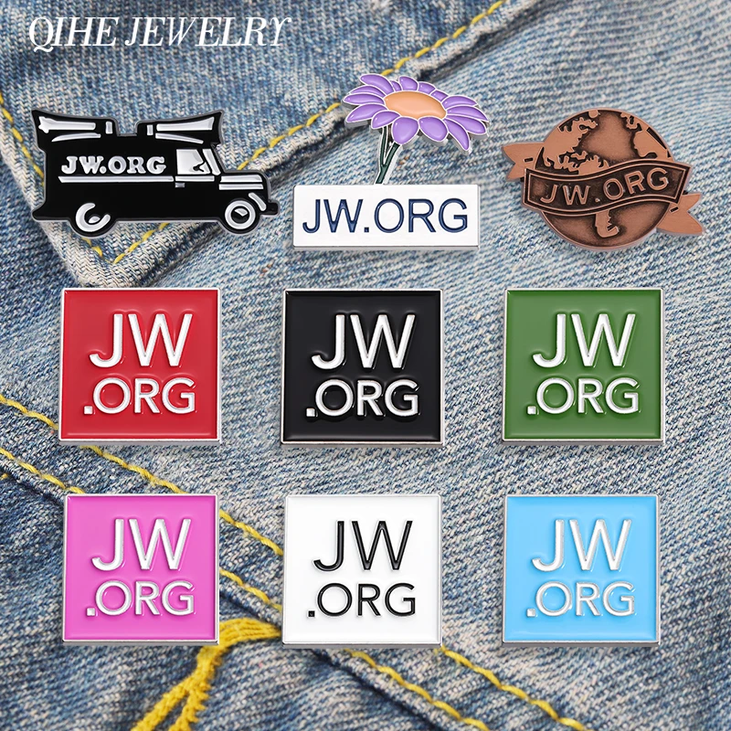 JW.ORG Épingles en émail Fleur de Jésus, thème biblique, organisation de la foi, broche rétro pour voiture, sac, vêtements, revers, badge, bijou, cadeau