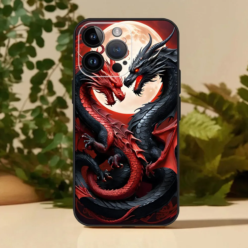 

Mobile phone case: dragon pattern design, suitable for iPhone17/16/15/14/13/12/11 and other anti-fouling fashion trend models