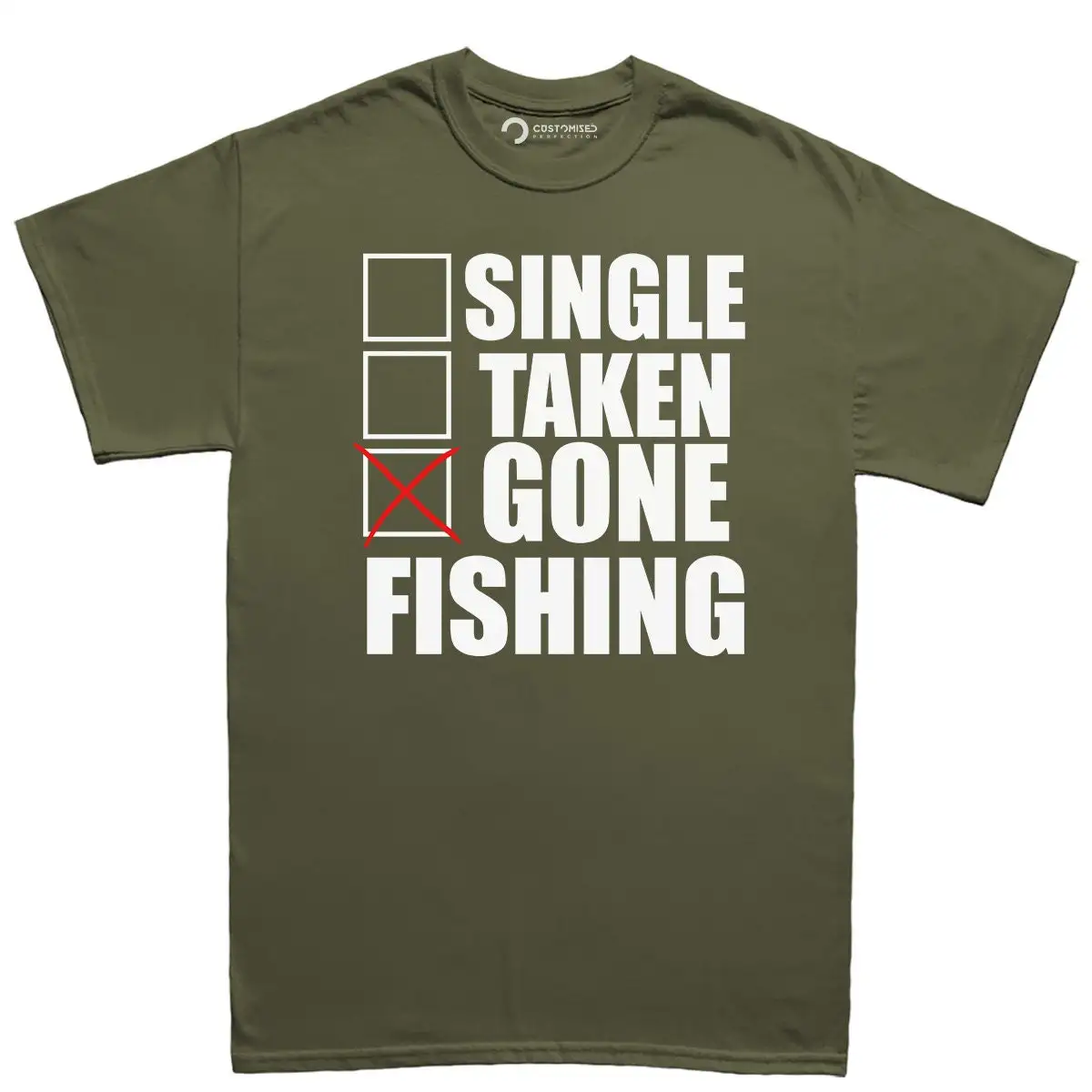 Single Taken Gone Fishing Tackle Rod Line T Shirt