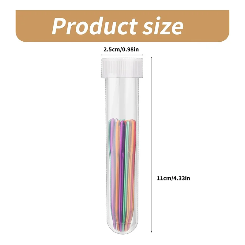 A59E-58Pcs ขนาดใหญ่โค้ง Tapestry เข็มหลอดสําหรับทอผ้าหัตถกรรมขนาดใหญ่ Eye Bent TIP เข็มอลูมิเนียมถักเข็ม