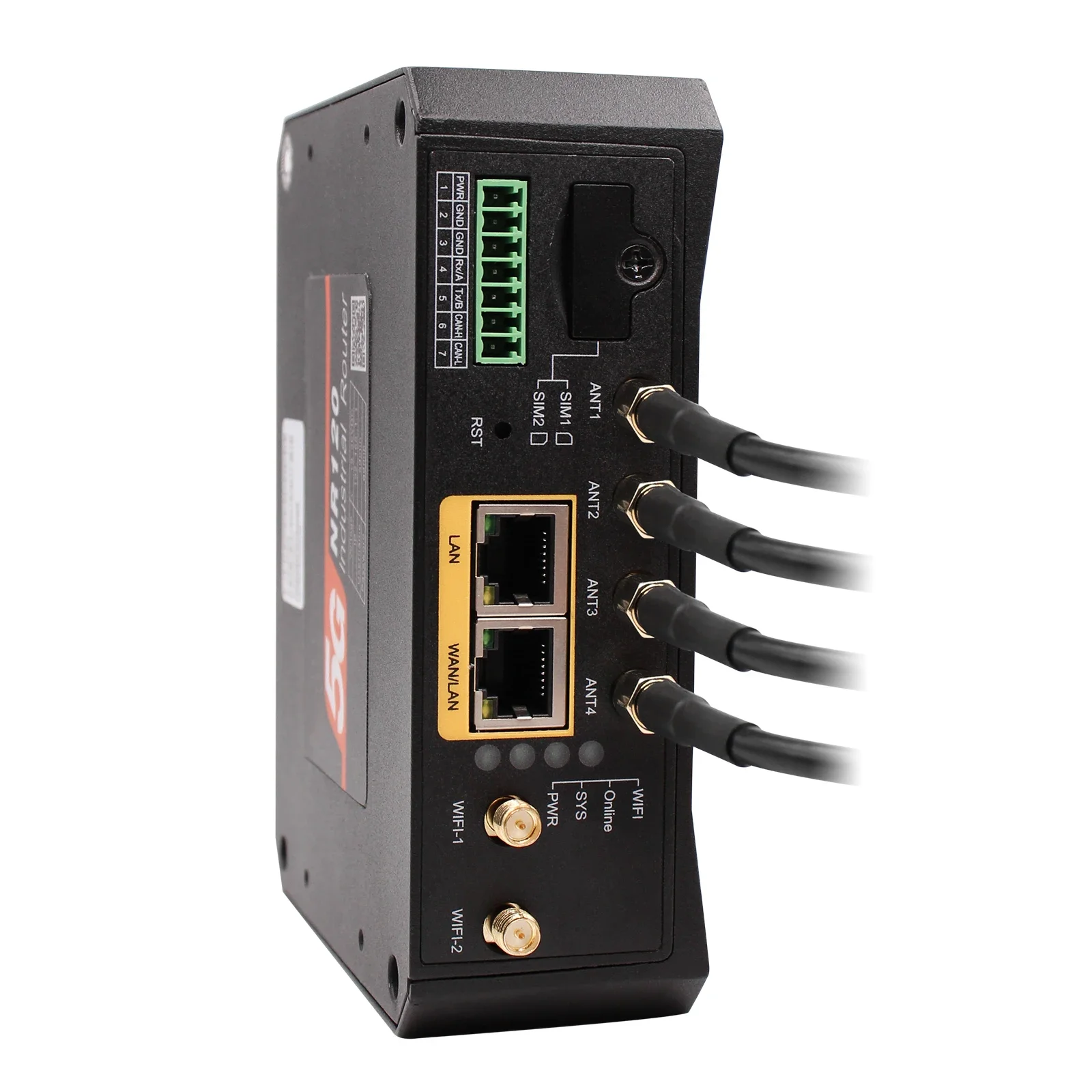 Yifan NR120-R Industrial 5G RedCap IoT Router Dual-SIM Failover Modem يدعم GRE، IPSEC X35 Chipset