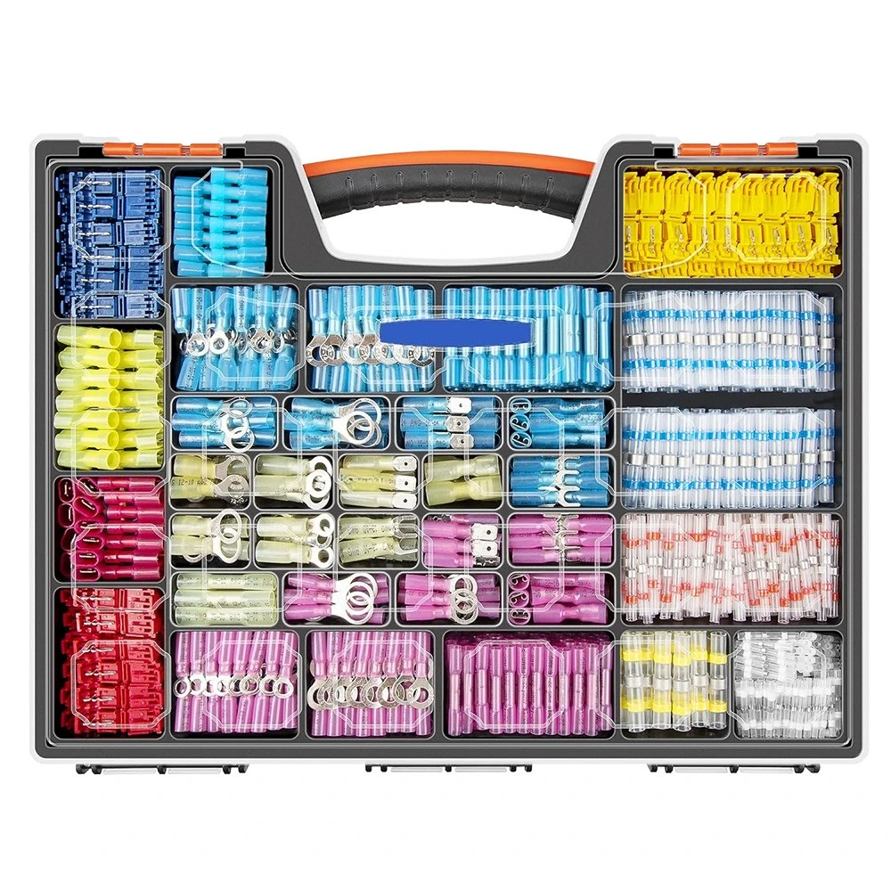 1500PCS boxed, heat shrinkable spring insert circular terminal/solder ring/T-shaped free wire