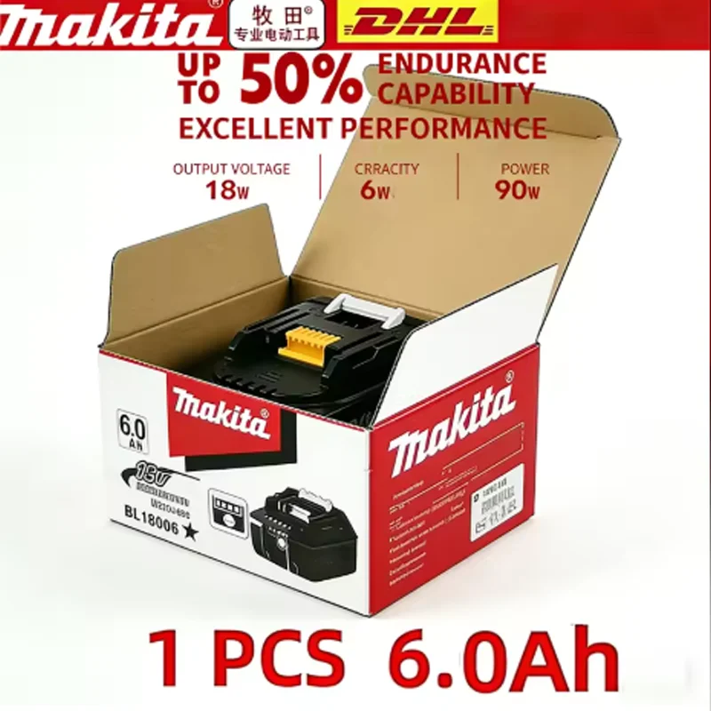 Makita 18V battery for Makita 18V power tools The 18V Makita BL1860B rechargeable battery can replace BL1850B LXT400