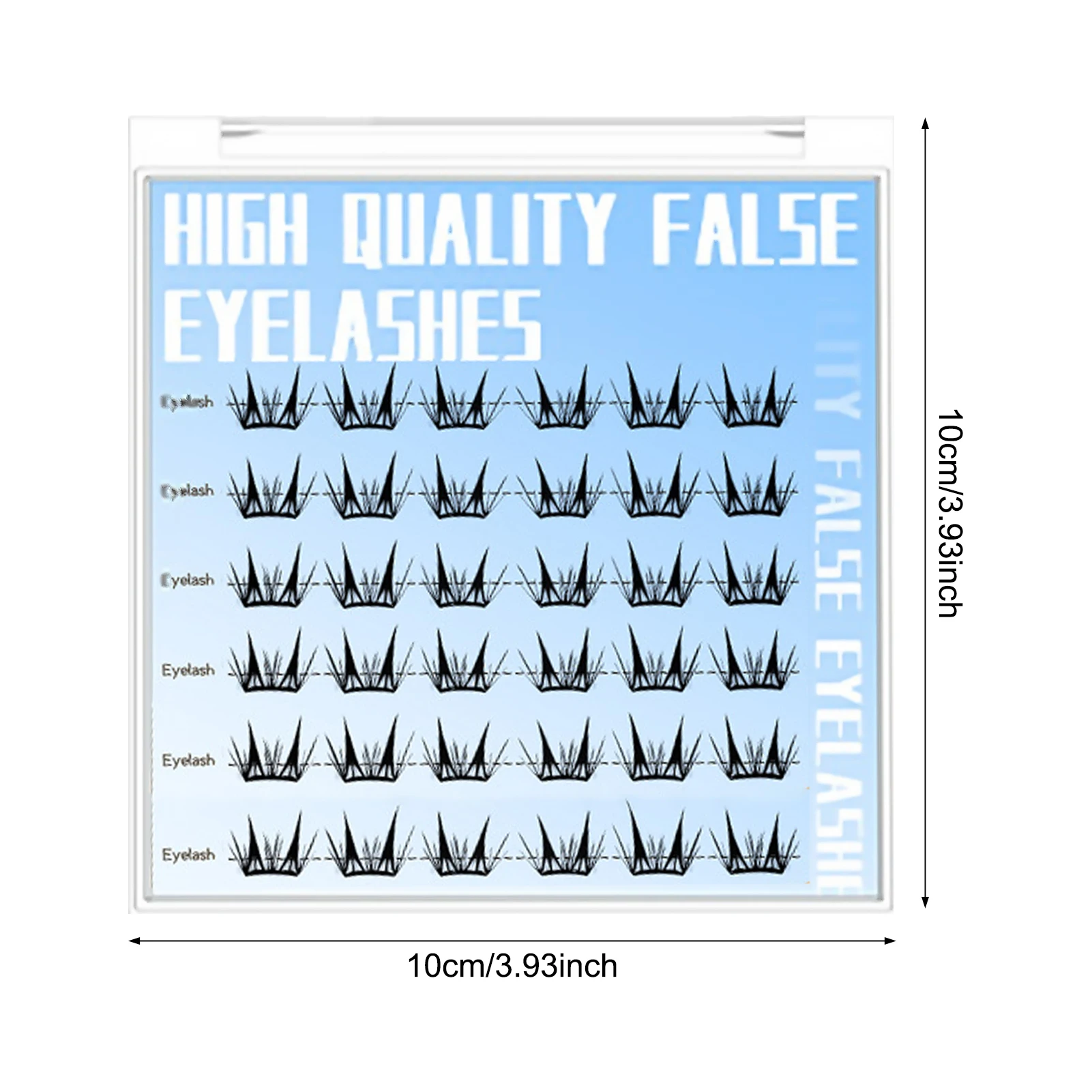 6 Rows Self Adhesive Fake Eyelashes No Glue DIY Lash extenstion 0.05mm Thin Black 7-13mm Mixed Length korean style lash supplies