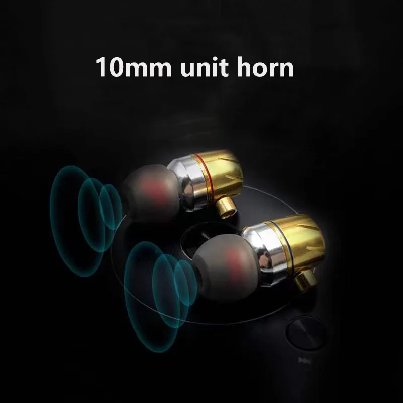 HIFI MMCX In Ear Monitor HeadSet Cable Replaceable 10mm Large Sound Generating Unit  Earphone Headphone Sport Game Earbuds