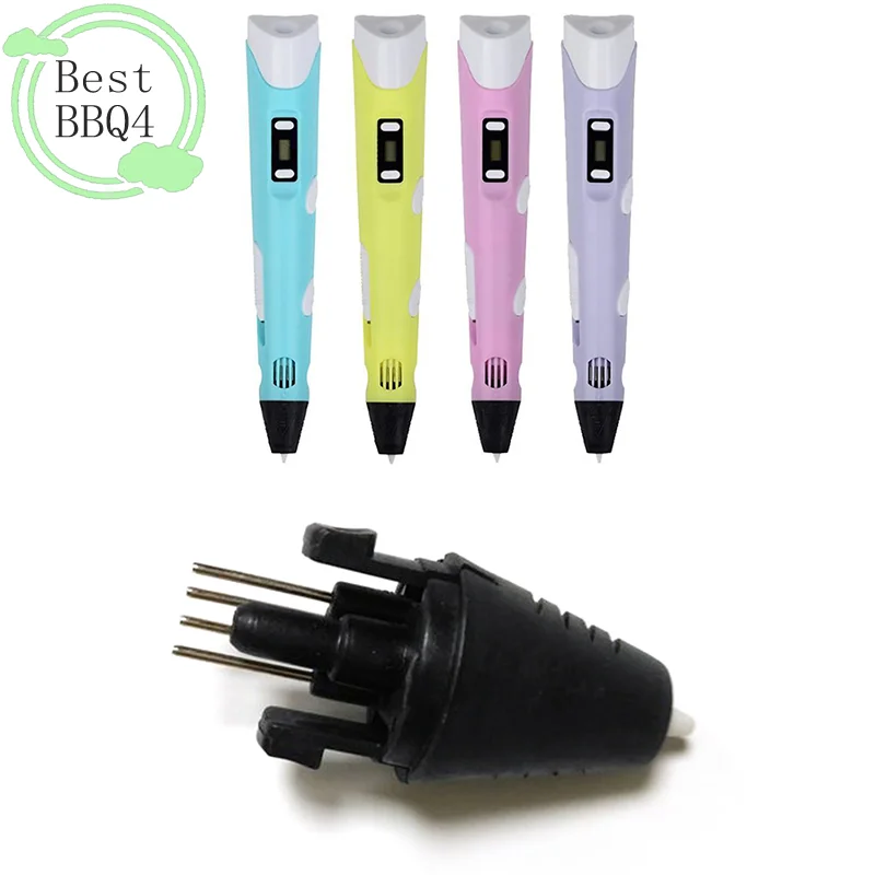 BBQ4 1pc 50mm+35mm Printer Pen Injector Head Nozzle For Second Generation 3D 5V Printing Pen Parts