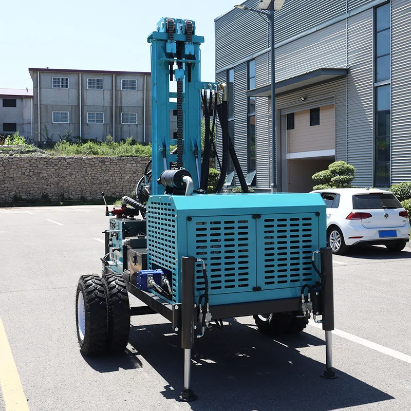 Customized Road Bridge Drilling Rig Diesel Powered Trailer Towed Heavy Duty Deep Hole Core Sampling Machine
