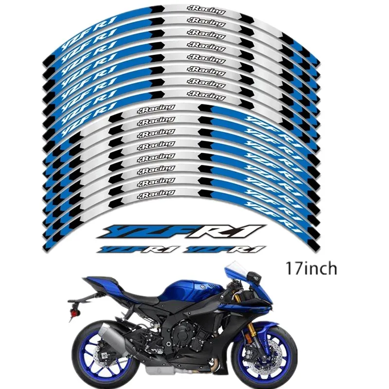 Piezas de motocicleta para YAMAHA YZF R1, rueda de contorno, decoración, calcomanía, pegatina, 3