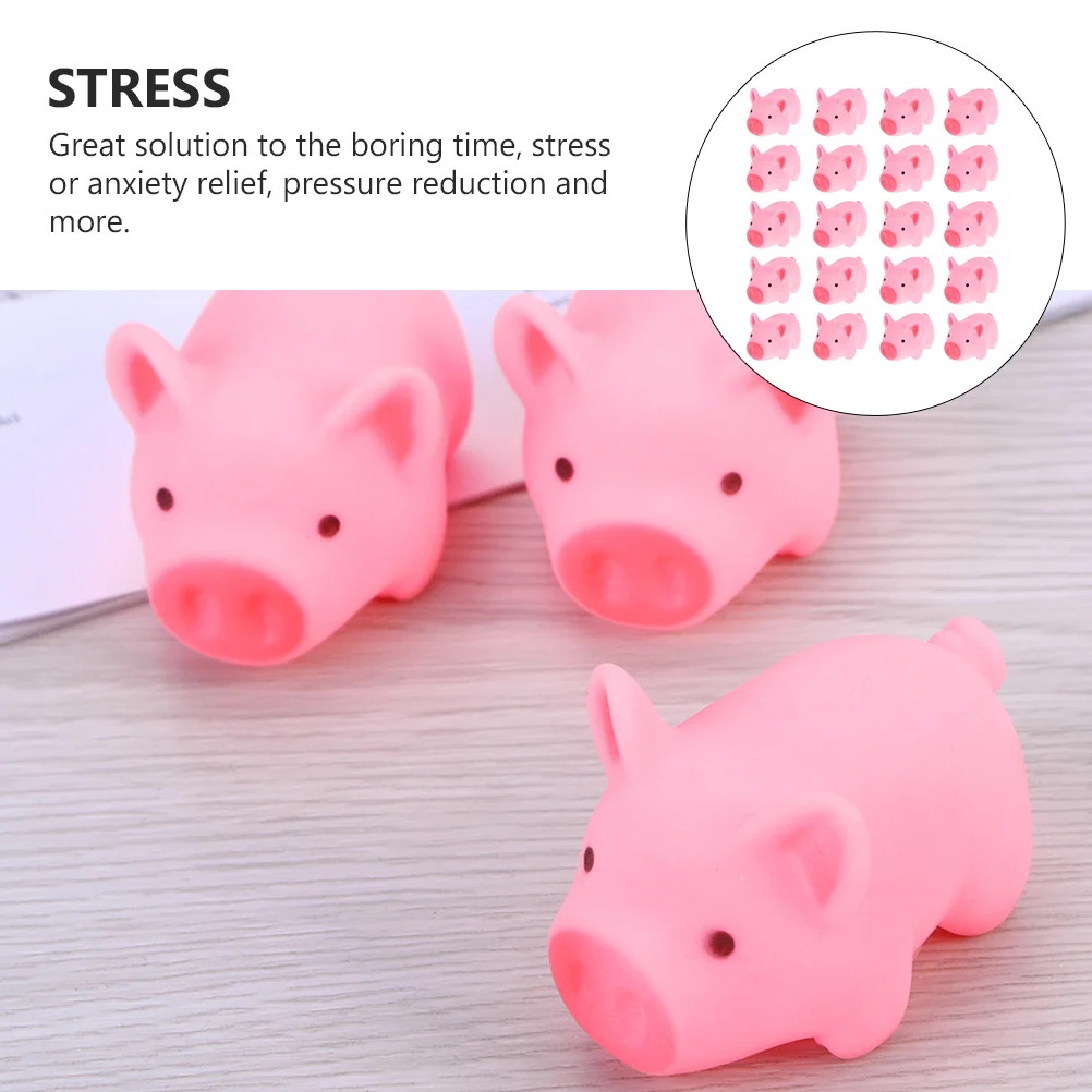 20 Pcs Pig Toy Squeezing Squeak Anxiety Relief Toys Squeeze Decompression Kids Stress Children Fun Sensory Baby