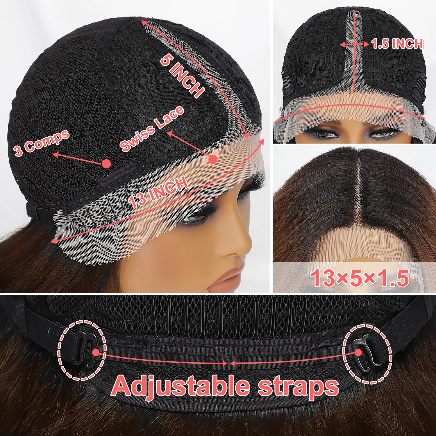Latisha Lace Front Wig 24Inch Synthetic 13X5X1 Women Wig With HD Lace Hight Temperature Fiber Lace Front Wigs For African Female