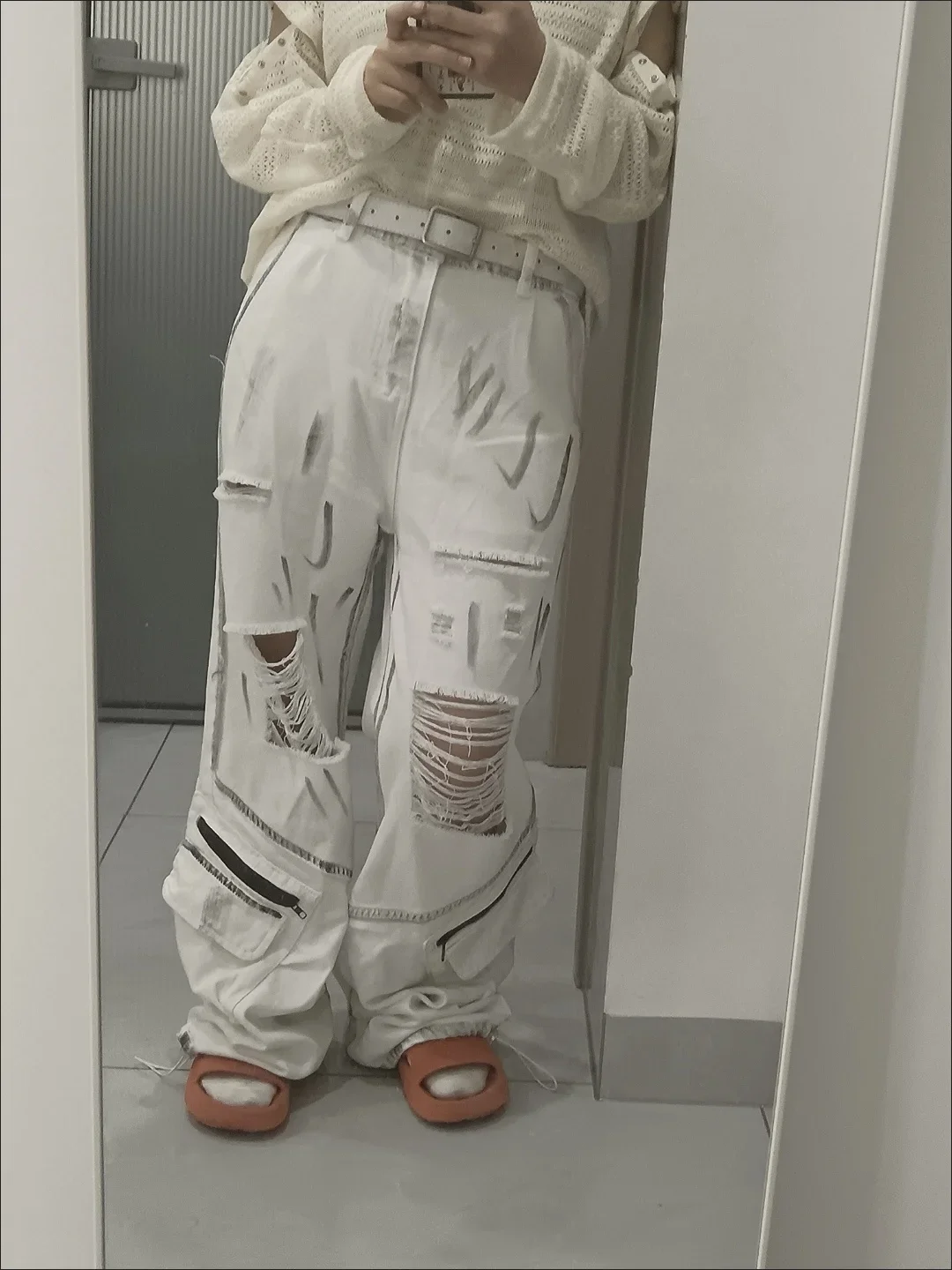 

Винтажные мешковатые рваные джинсы женские уличная одежда Harajuku широкие джинсовые брюки 2000-х 90-х годов гранж хип-хоп брюки Y2k одежда оверсайз