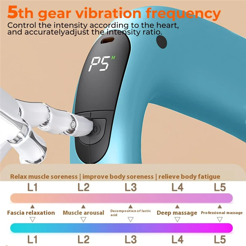 BAAO-Fascia Ring Shock Massager Yoga Ring Mini Shaker Massager جهاز تدليك لاسترخاء العضلات