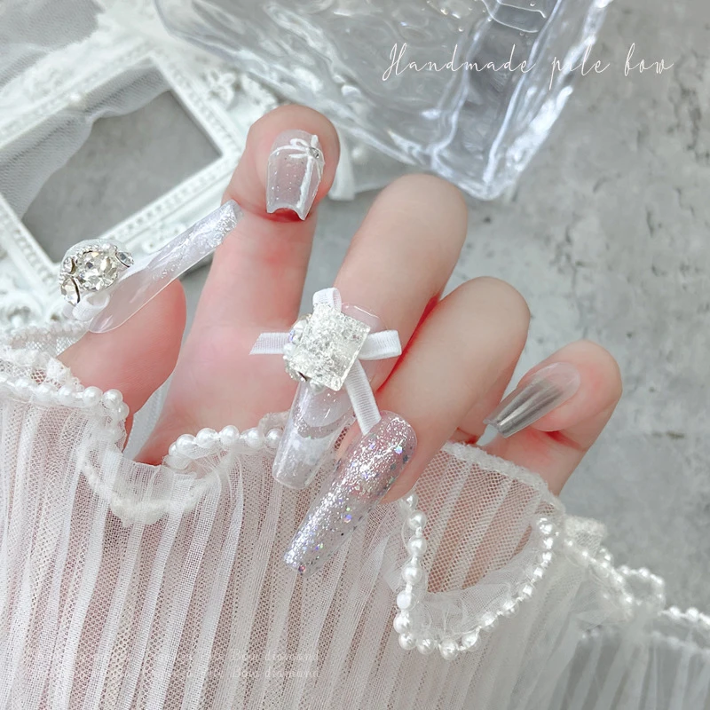 سحر ثلاثي الأبعاد للأظافر من الأورجانزا والماس والفراشة ، ديكورات أظافر ذاتية الصنع ، أجزاء راتينج ، إكسسوارات مانيكير ، الشفق ، 1: