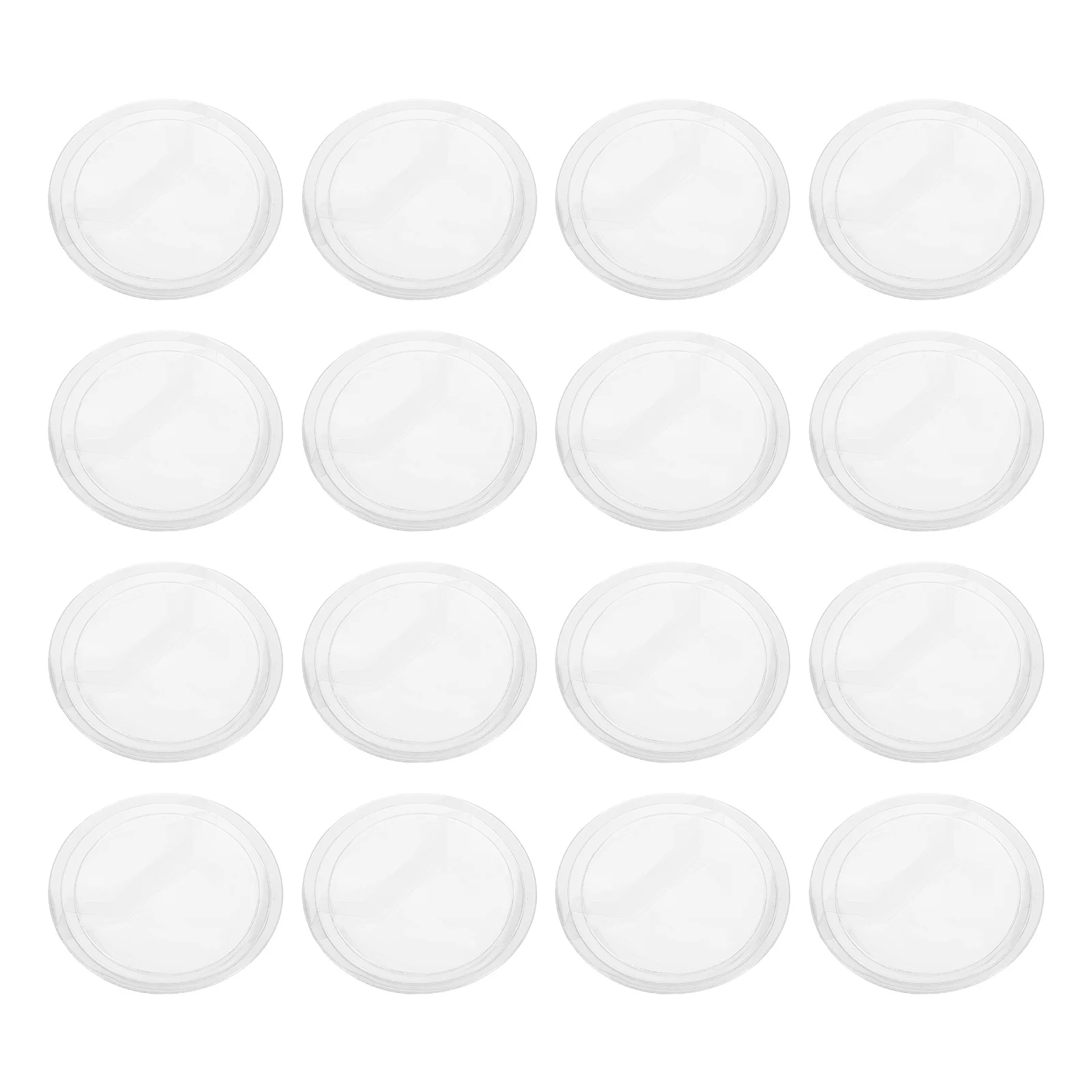 

60pcs Badge Protector Clear Thick Shockproof Cover For 63Mm 72Mm 80Mm Pin Buttons Id Card Sleeve Badge Storage Organizer Plastic