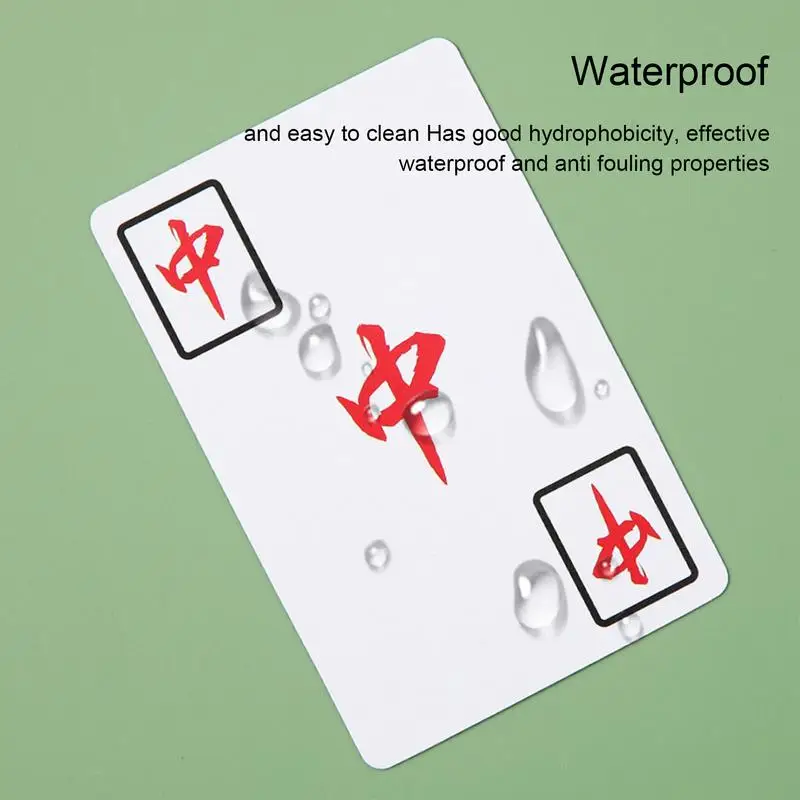 Chinese Mahjong Card Game Waterproof Mah Jong Playing Card Classic Game 144-Card Deck Mahjong Playing Card For Family Gatherings