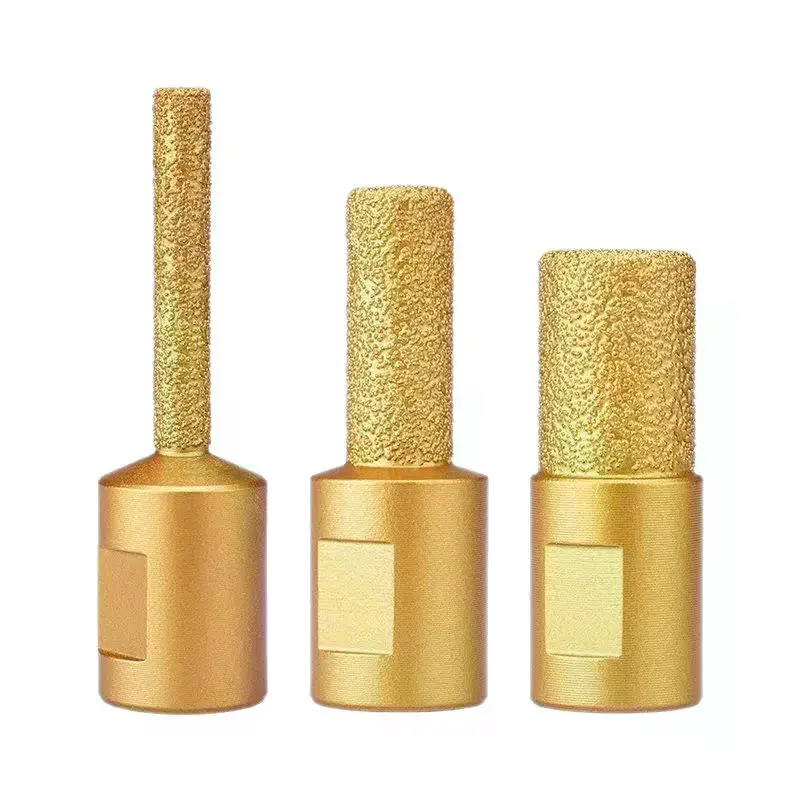 1Pcs Efficient Round Shank Tool for Angle Grinder, Vacuum Brazed Burr Rotary Grinding Head for Edges Trimming and Grooving