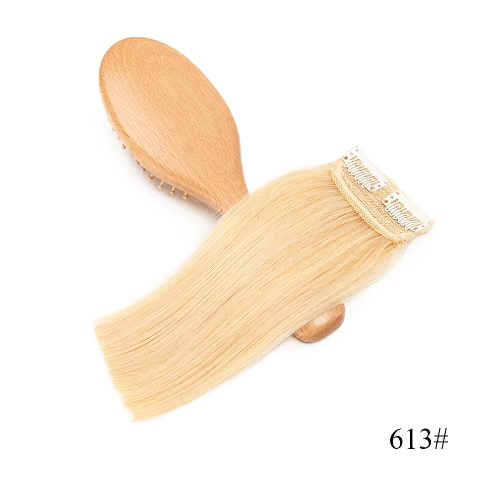 Blonde Mini Clip Human Hair Piece 10-30cm Invisible Hair Pads For Women Hair Extensions Natural Black Brown 2 Clips on Hairpiece
