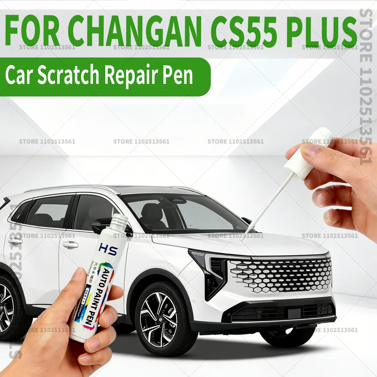 

Ручка-корректор для удаления царапин и ремонта краски для Changan CS55 PLUS 2019-2025: Moonlight White 226, Atom Gray 120, Matte Storm Gray Y69