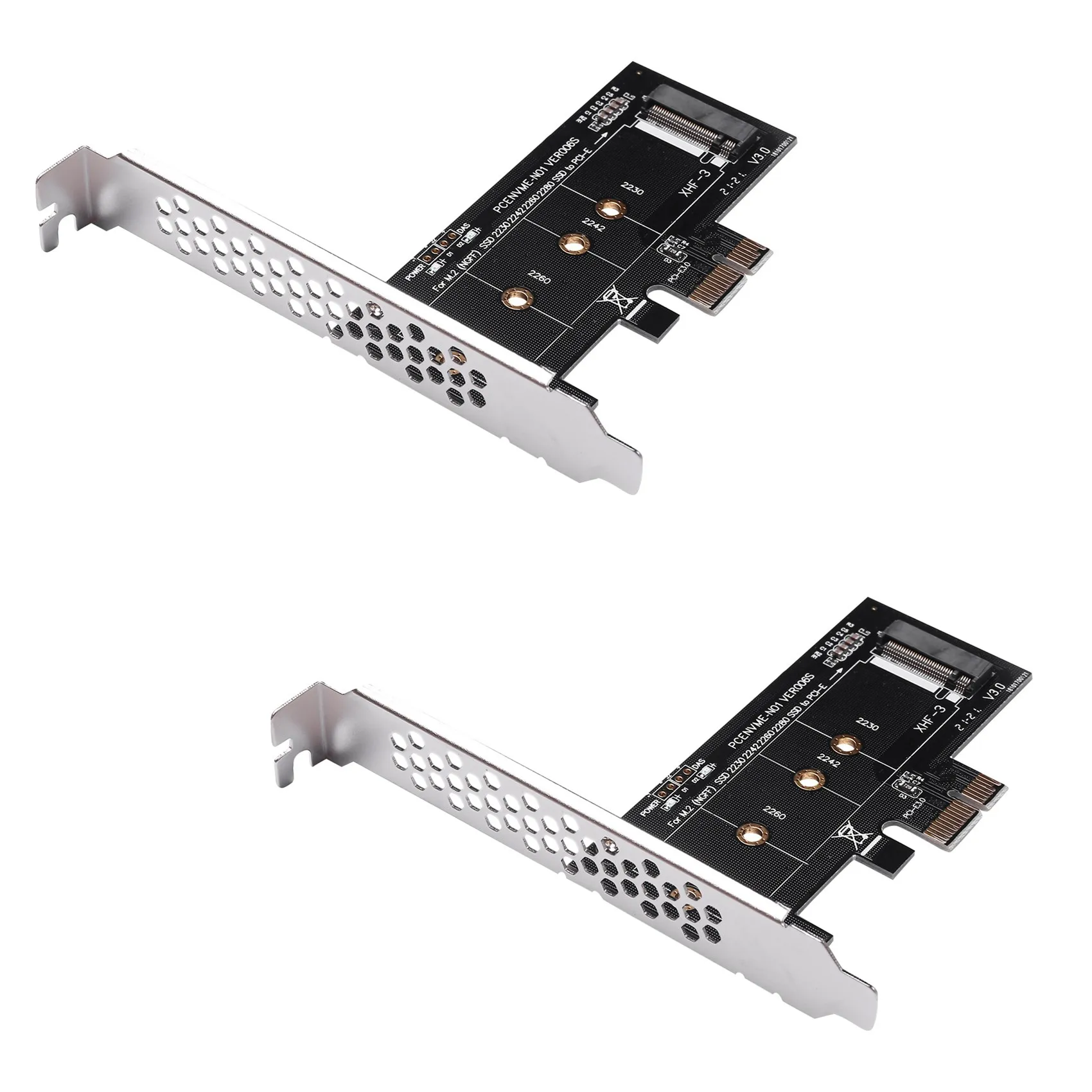 

T64C! 2X адаптеры-расширители PCIe для M.2, PCI Express 3.0 X1 на NVMe SSD M.2, адаптер-райзер PCIe, поддержка SSD M.2 2230, 2260, 2280