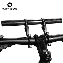 WEST BIKING Bicycle Carbon Handlebar Extender 18-35 mm Alloy Cycling Headlight Computer Phone Bracket Holder Bicycle Accessories