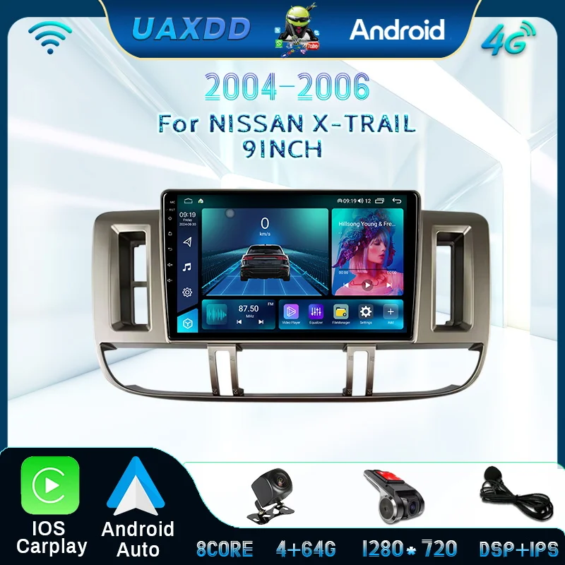 

Android Car Player Stereo For NISSAN X-TRAIL 2004-2006 Multimedia GPS Auto Radio CD Navigation HD screen Camera 9inch All In One