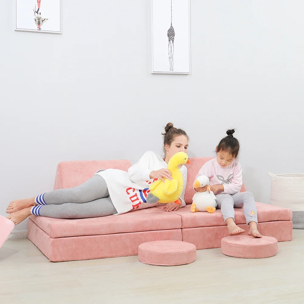 Building Blocks Kids Parents Together Cushion Playing Children's Sofa Couch