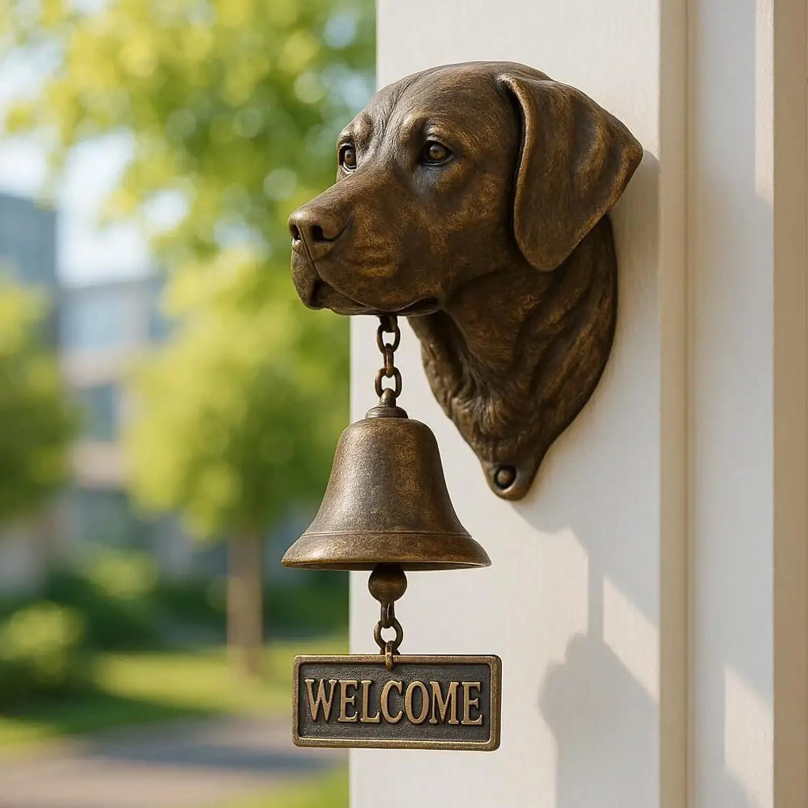 فتح الباب الرنين على شكل كلب جرس الباب خمر الراتنج الحيوان تحت عنوان الرنين الجدار الديكور للدخول بوابة متجر الأعمال الداخلية