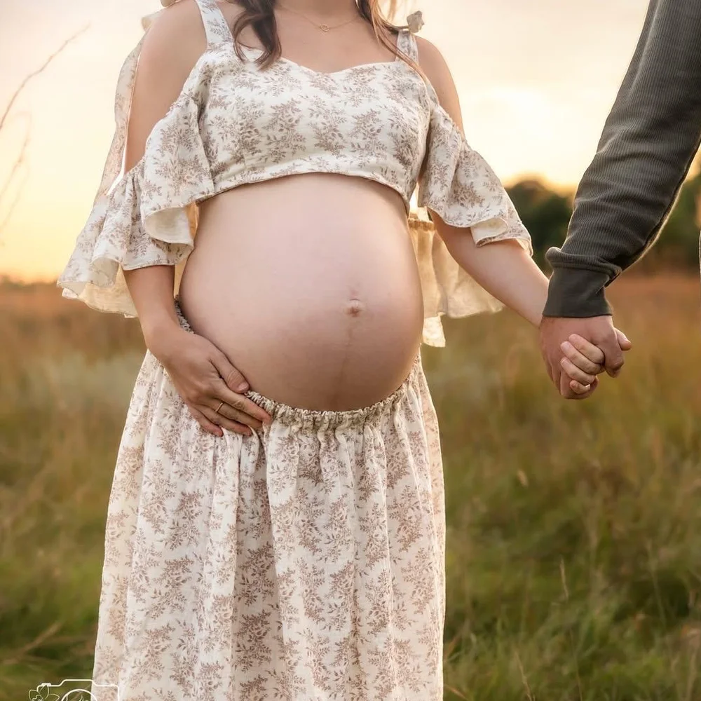 cotton pregnancy dresses HATCH Collection The Kaitlyn Cotton Rib Dress in Navy Ivory Stripe