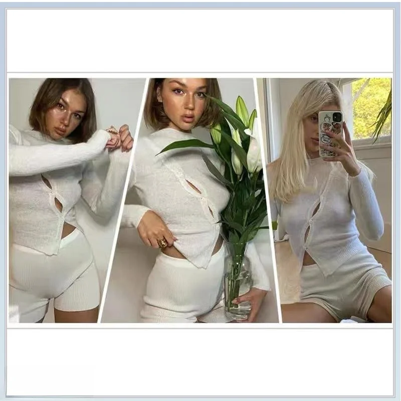 

Сексуальный вязаный открытый кардиган Jaded London, ажурный асимметричный кондиционер на пуговицах, irt Street Sle, круглый Ne или...