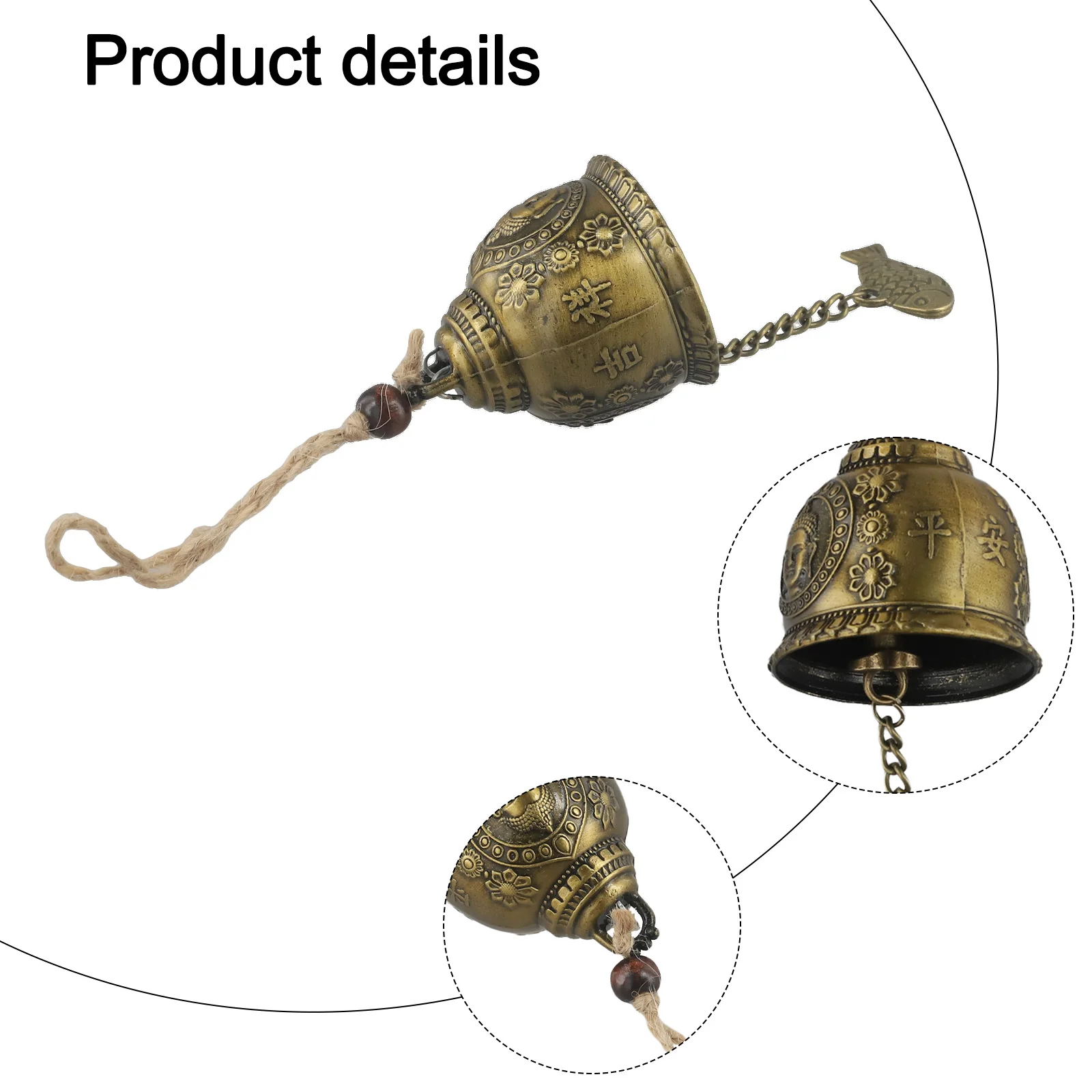 Metal Copper Ornament Bells Metal Copper Home Decor Enhance The Aesthetic Appeal Sail With The Wind Eye Catching Ornament