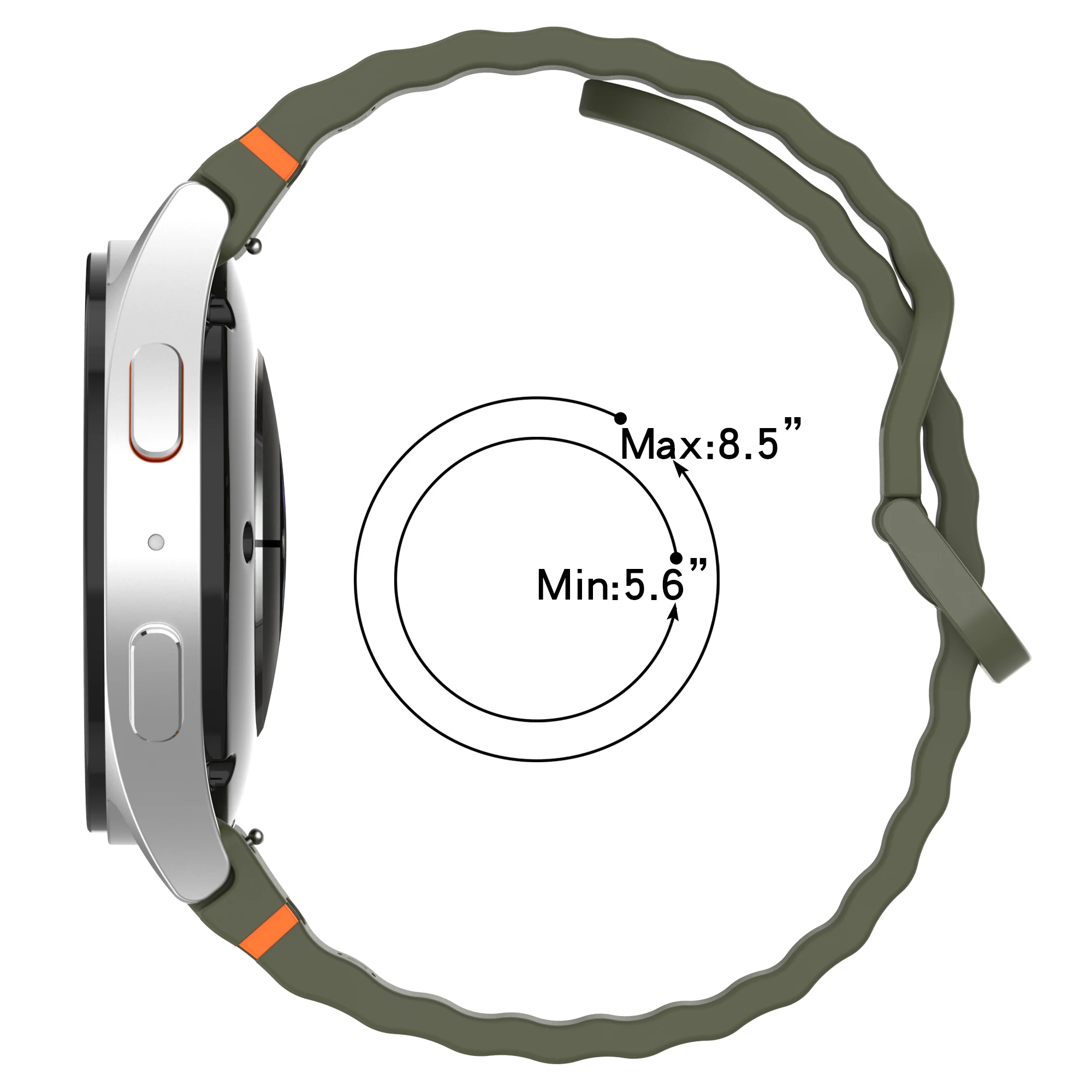 Original Silicone band for Samsung Galaxy Watch 7 FE 6 4 44mm 40mm 5 pro 45mm Bracelet Sport No Gap Strap for Watch 6 7 Classic image 3