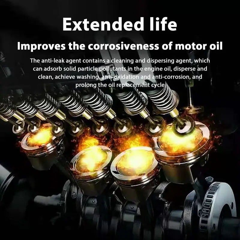 Car Engine Oil Leak Repair Engine Oil Burning Leak Repair Additive Recover Elasticity Leak Stop Agent Seal Activator Reduce Oil