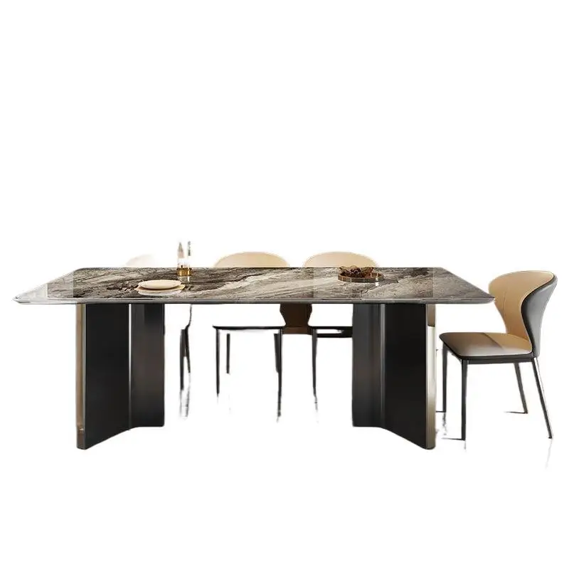 

Light luxury, spar, modern, dining table, simple, small apartment, household, microcrystalline stone, rectangle