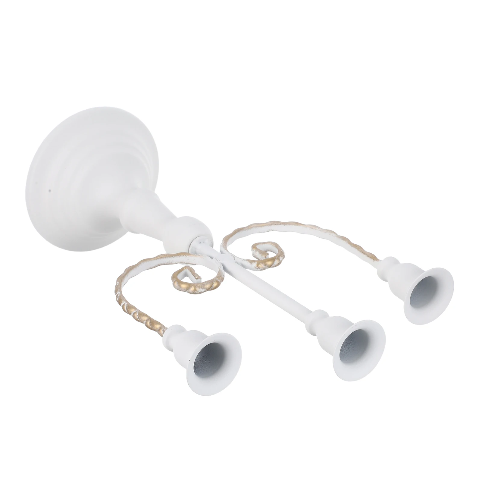 

Metal Candlestick Holder European Style 3 Arms Vintage Candelabrum Retro Iron Stand for Dining Room Living Space Decor