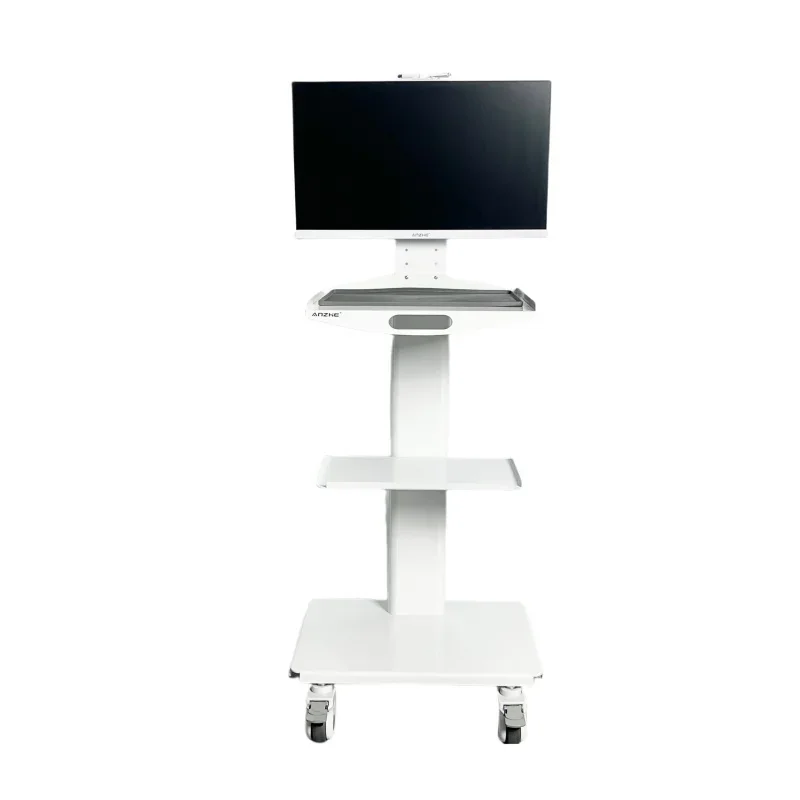 

Oral Scanner Mobile Care Cart White Mobile Dental Cart with Power Socket Multifunctional Mobile Laboratory