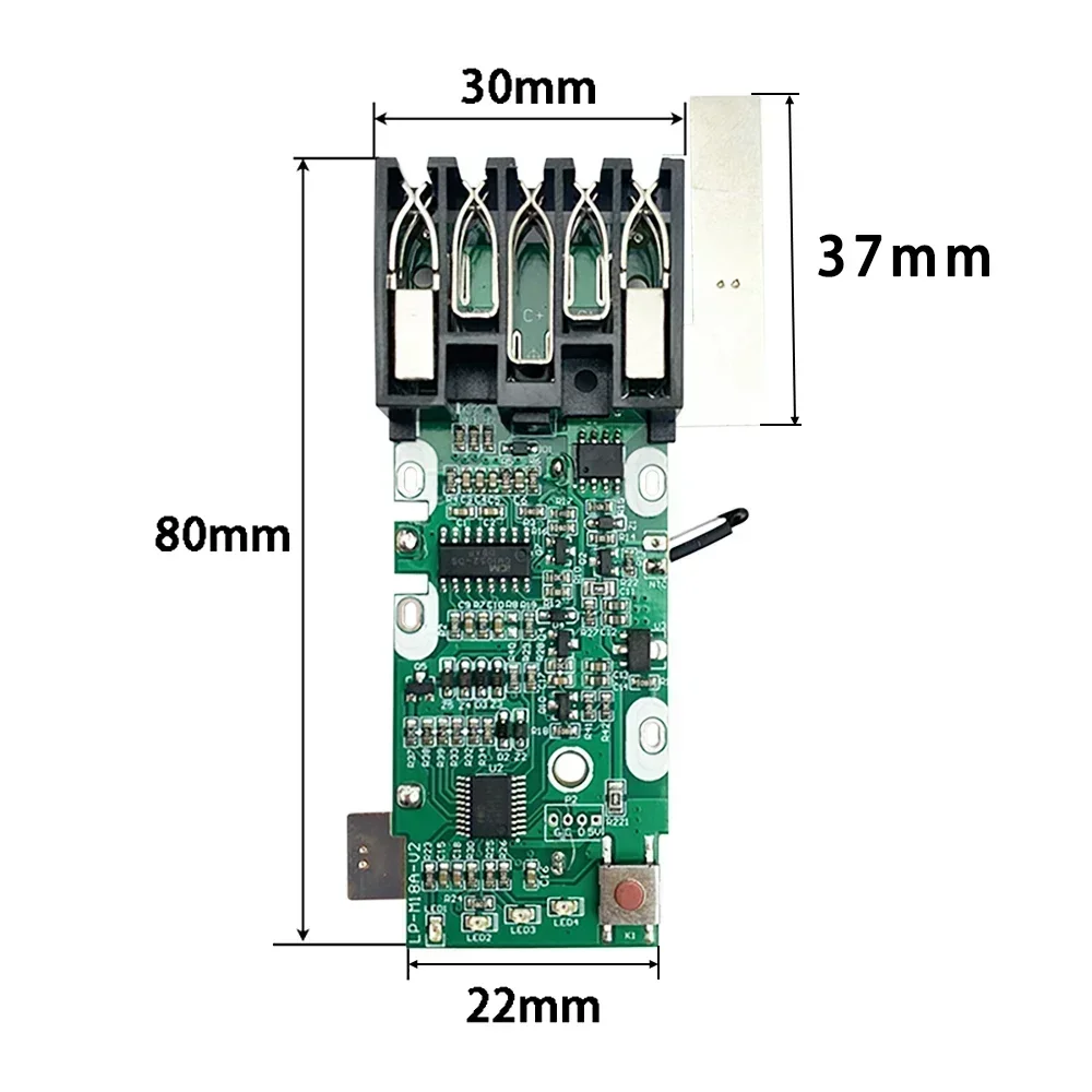 Imagem -04 - para M18 Pcb Placa de Circuito de Proteção de Carregamento para Milwaukee 18v 3ah 4ah 5ah 6ah Li-ion Bateria Placa Pcb Placa-mãe 4811-1811