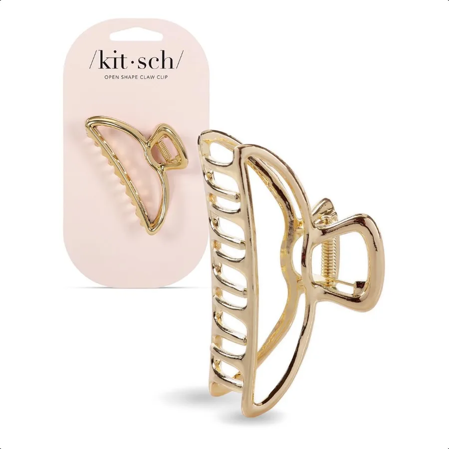 

Kitsch Metal Hair Clips for Women Durable Elegant Metal Claw Clips Perfect for Everyday Use Special Occasions Gold 1 Pc